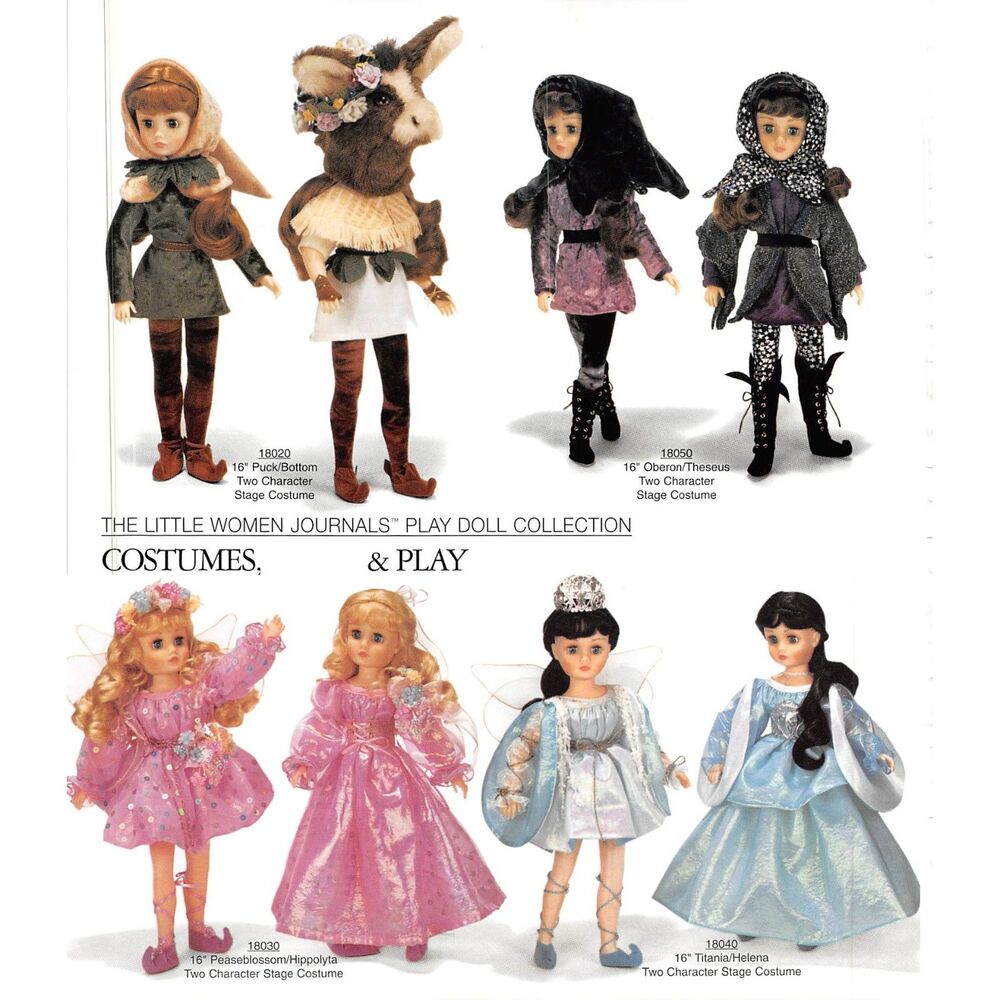 Midsummer Night's Dream Little Women Madame Alexander Vtg Journal Costume Set